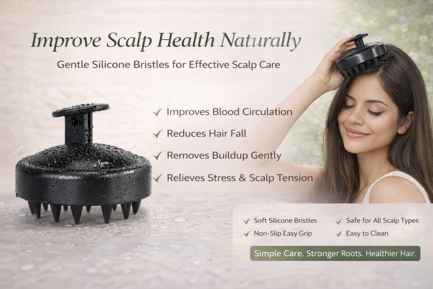 Scalp Massager with Silicone Bristles: Gentle Care for a Healthier Scalp